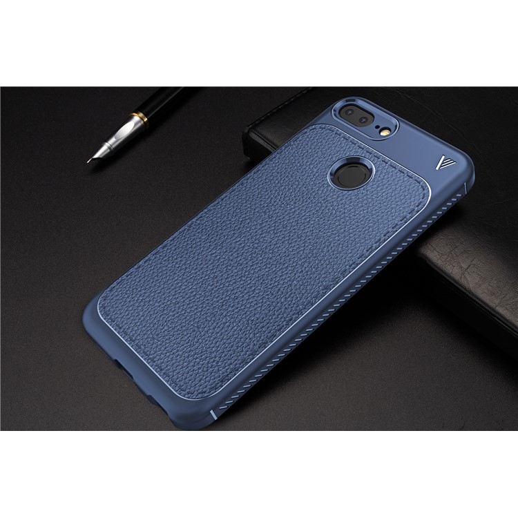 IVSO Gentry Series for Huawei Honor 9 Lite / Honor 9 Youth Edition Leather Coated TPU Back Lightweight Case - Dark Blue-3
