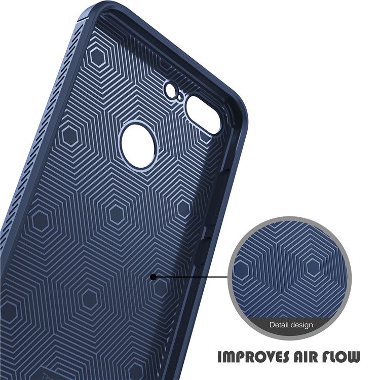 IVSO Gentry Series for Huawei Honor 9 Lite / Honor 9 Youth Edition Leather Coated TPU Back Lightweight Case - Dark Blue-6