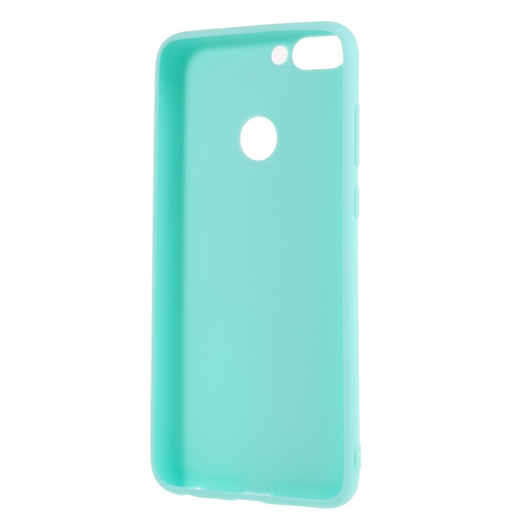 Matte Anti-scratch TPU Mobile Phone Case for Huawei P Smart/Enjoy 7S - Cyan-3