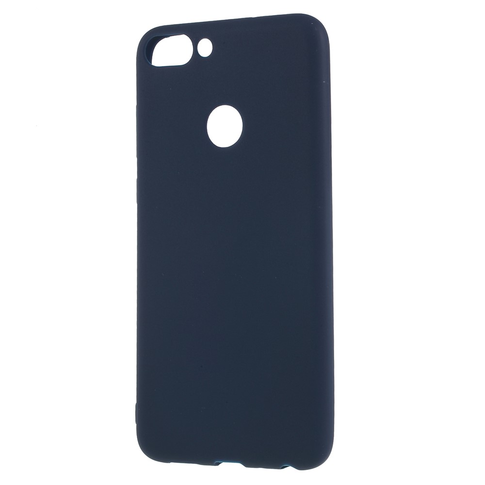 Matte Anti-scratch TPU Cell Phone Case for Huawei P Smart/Enjoy 7S - Dark Blue-2