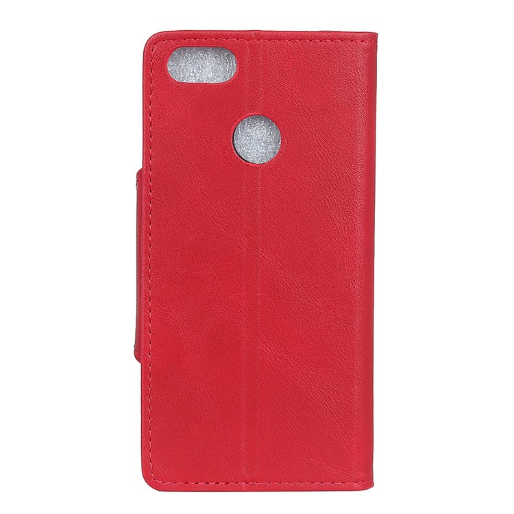Wallet Leather Flip Stand Cell Phone Cover for Huawei P9 lite mini / Y6 Pro (2017) / Enjoy 7 - Red-2