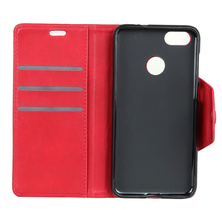 Wallet Leather Flip Stand Cell Phone Cover for Huawei P9 lite mini / Y6 Pro (2017) / Enjoy 7 - Red-3