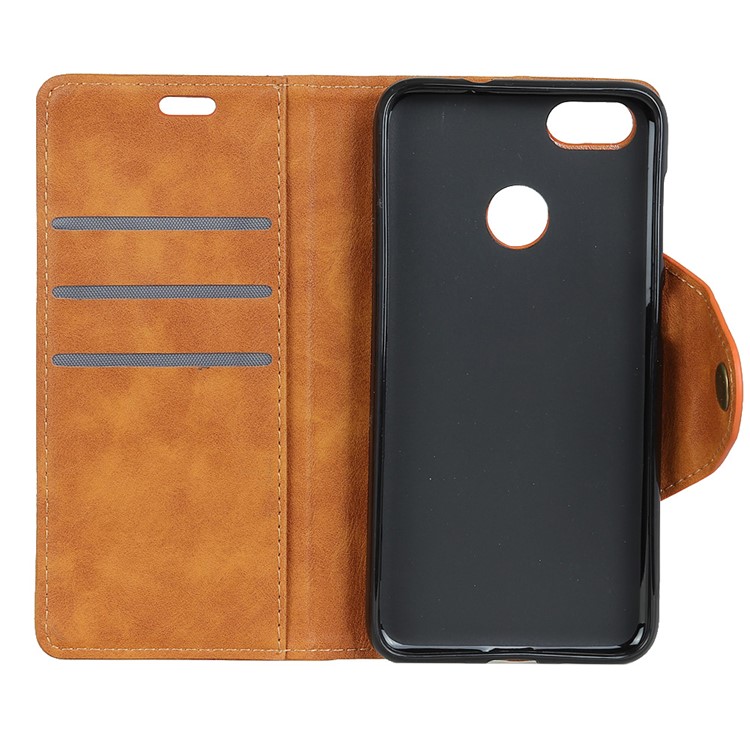 Wallet Leather Protection Mobile Phone Casing with Stand for Huawei P9 lite mini / Y6 Pro (2017) / Enjoy 7 - Brown-3