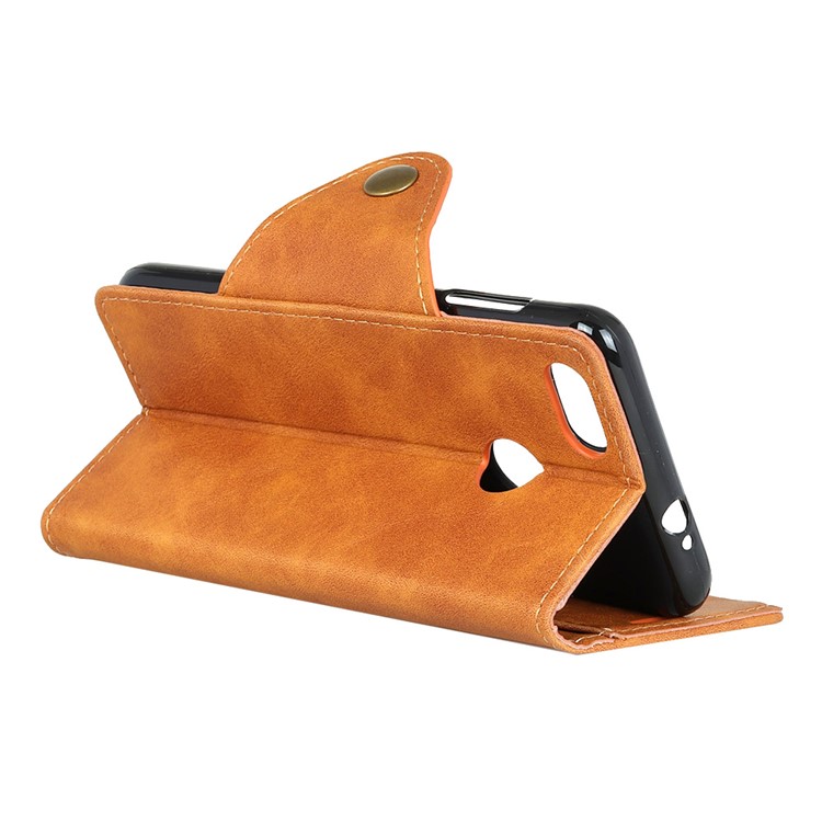 Wallet Leather Protection Mobile Phone Casing with Stand for Huawei P9 lite mini / Y6 Pro (2017) / Enjoy 7 - Brown-4