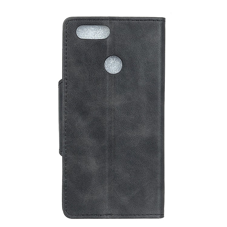 Textured PU Leather Wallet Phone Accessory Shell with Stand for Huawei Honor 7X - Black-2