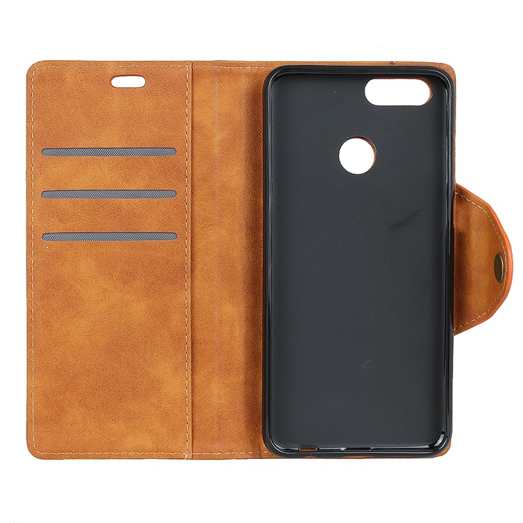 Textured PU Leather Wallet Phone Accessory Case with Stand for Huawei Honor 7X - Brown-3