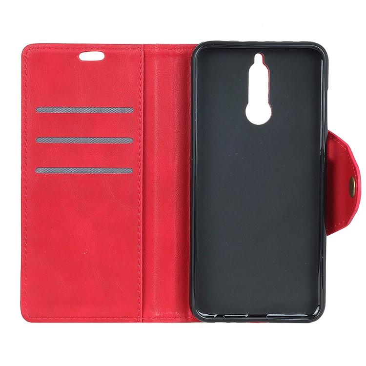 PU Leather Wallet Stand Protection Casing for Huawei Mate 10 Lite/nova 2i/Maimang 6/Honor 9i (India) - Red-3