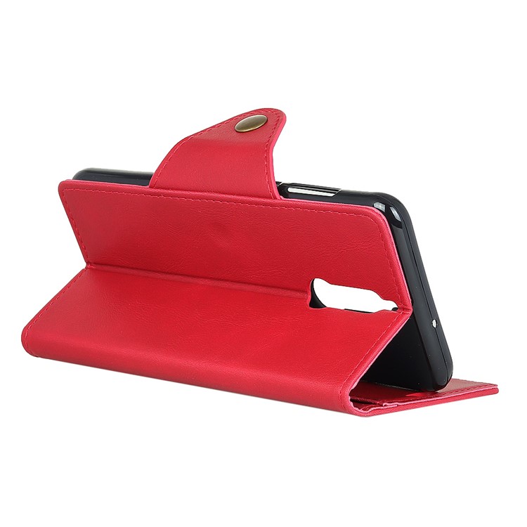 PU Leather Wallet Stand Protection Casing for Huawei Mate 10 Lite/nova 2i/Maimang 6/Honor 9i (India) - Red-4