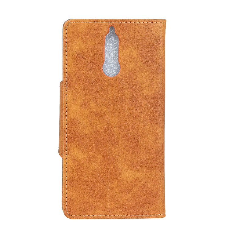 PU Leather Wallet Stand Mobile Phone Cover Shell for Huawei Mate 10 Lite/nova 2i/Maimang 6/Honor 9i (India) - Brown-2