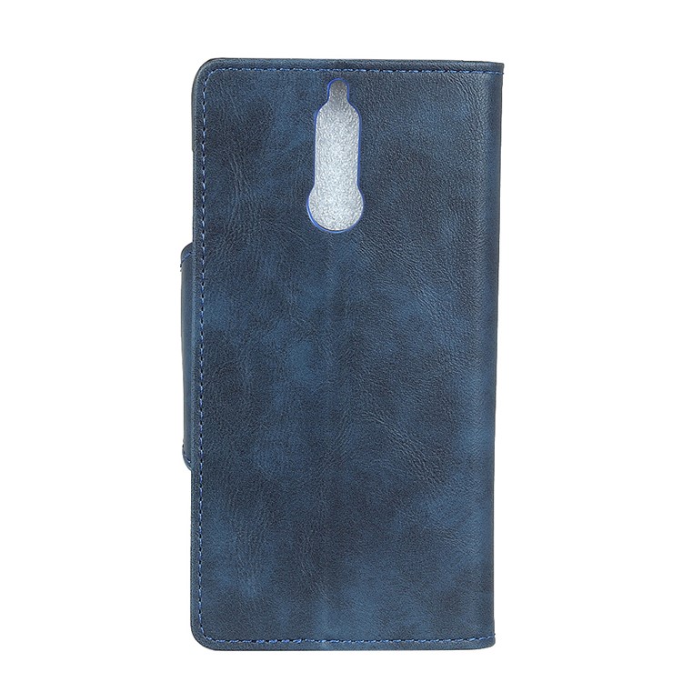 For Huawei Mate 10 Lite/nova 2i/Maimang 6/Honor 9i (India) PU Leather Wallet Stand Mobile Phone Accessory Case - Dark Blue-2