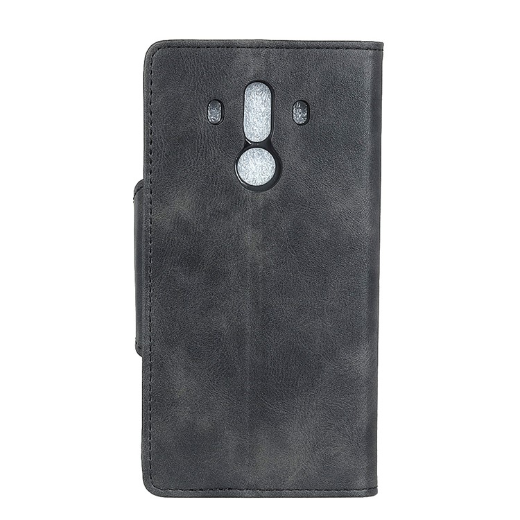 PU Leather Wallet Stand Cell Phone Case for Huawei Mate 10 Pro - Black-2