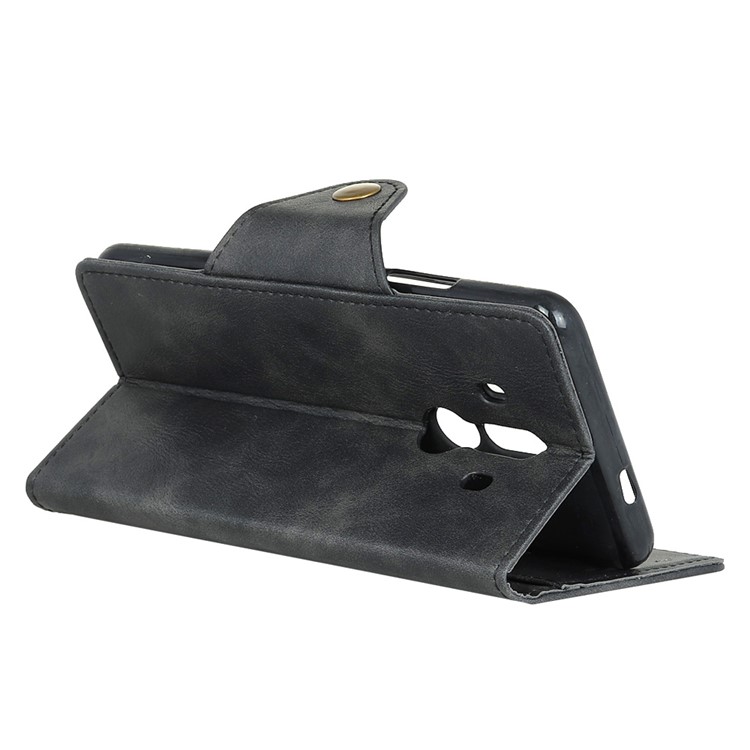 PU Leather Wallet Stand Cell Phone Case for Huawei Mate 10 Pro - Black-4