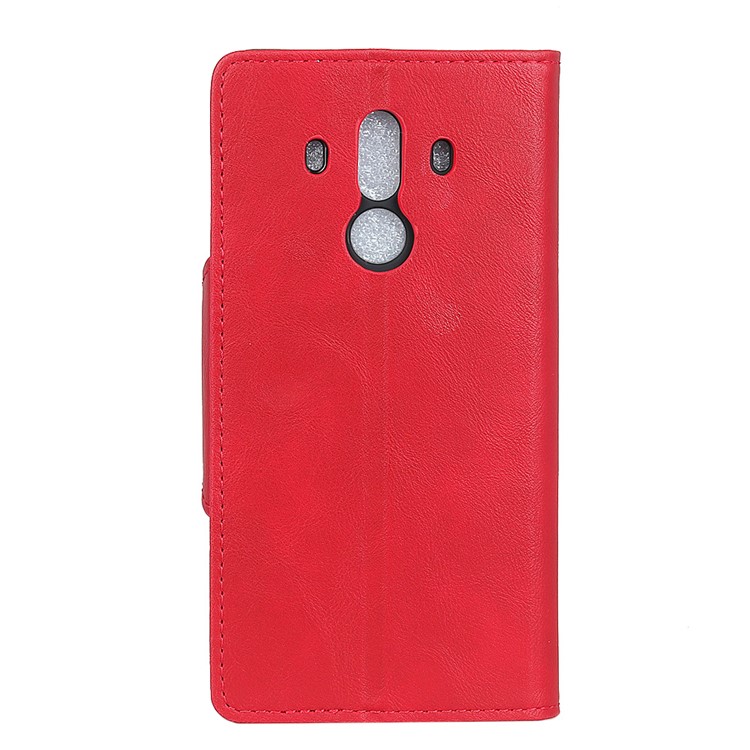 For Huawei Mate 10 Pro PU Leather Stand Wallet Phone Casing - Red-2