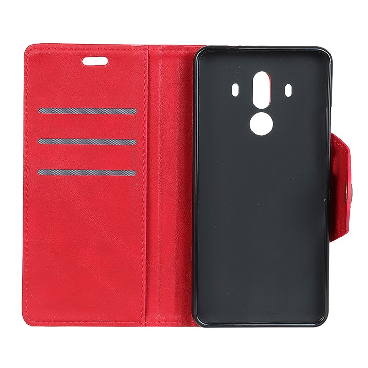 For Huawei Mate 10 Pro PU Leather Stand Wallet Phone Casing - Red-3