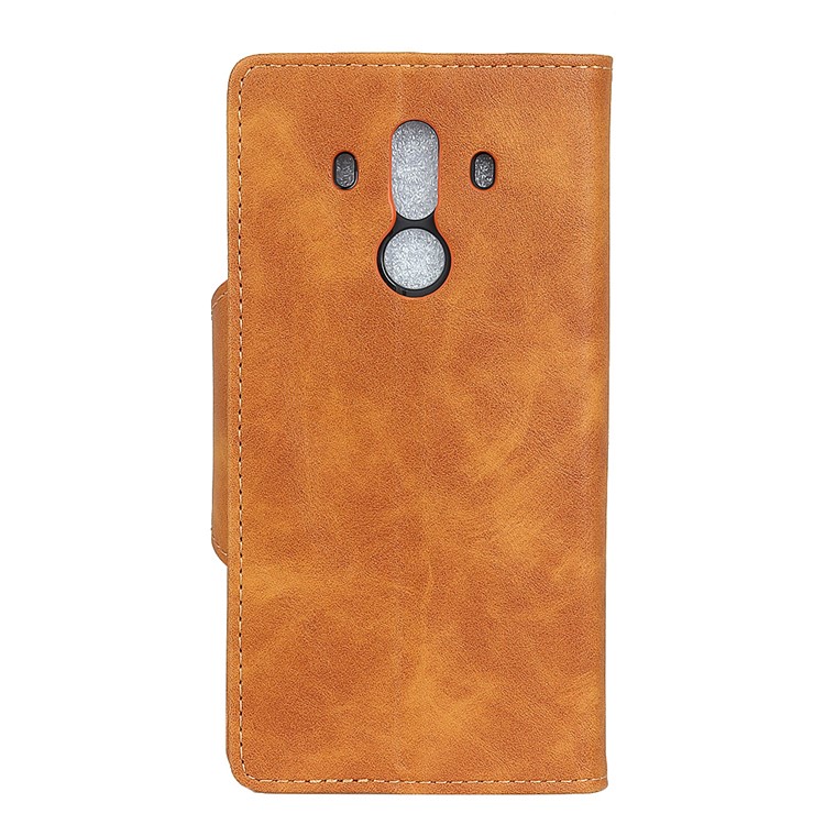 For Huawei Mate 10 Pro PU Leather Wallet Stand Card Holder Mobile Phone Cover Accessory - Brown-2