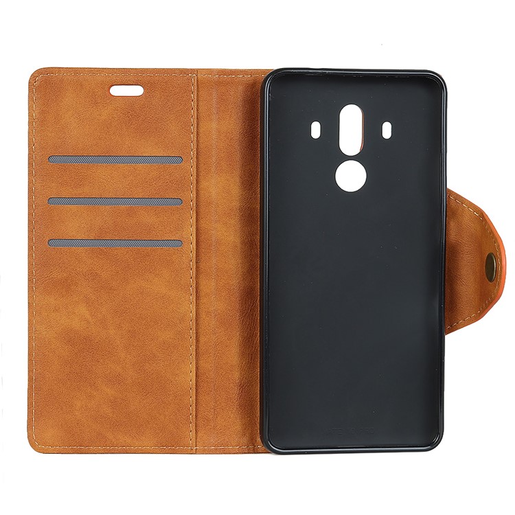 For Huawei Mate 10 Pro PU Leather Wallet Stand Card Holder Mobile Phone Cover Accessory - Brown-3