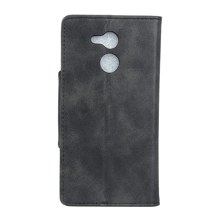 Textured PU Leather Wallet Phone Case Shell with Stand for Huawei Honor 6C Pro/V9 Play - Black-2