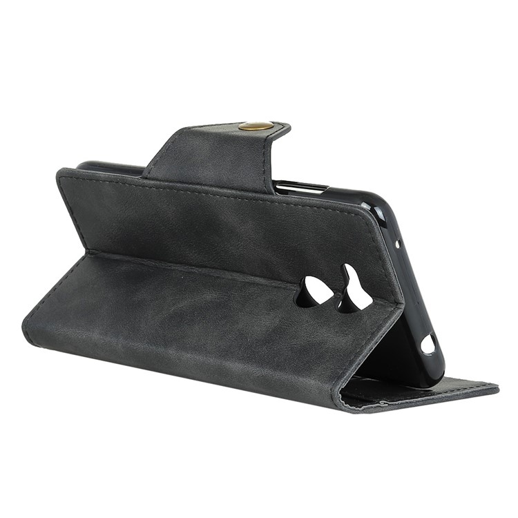 Textured PU Leather Wallet Phone Case Shell with Stand for Huawei Honor 6C Pro/V9 Play - Black-3
