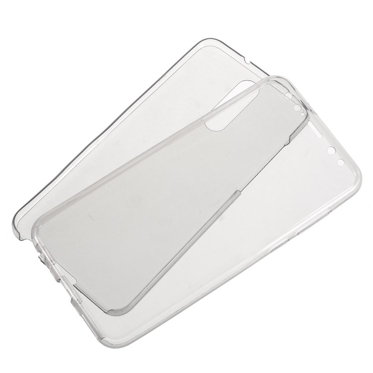 Clear Touchable 2-Piece All-wrapped TPU Case for Huawei Mate 10 Lite/nova 2i/Maimang 6/Honor 9i (India) - Grey-1