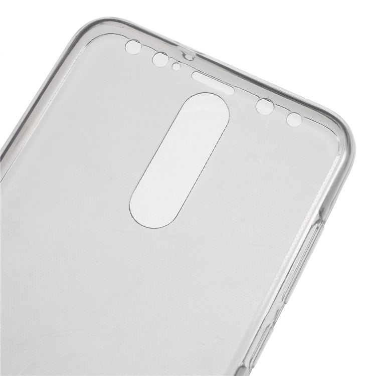 Clear Touchable 2-Piece All-wrapped TPU Case for Huawei Mate 10 Lite/nova 2i/Maimang 6/Honor 9i (India) - Grey-3