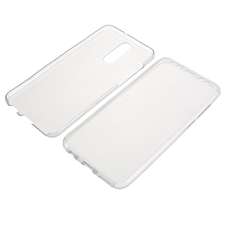 Clear Touchable 2-Piece All-wrapped TPU Case for Huawei Mate 10 Lite/nova 2i/Maimang 6/Honor 9i (India) - Grey-5