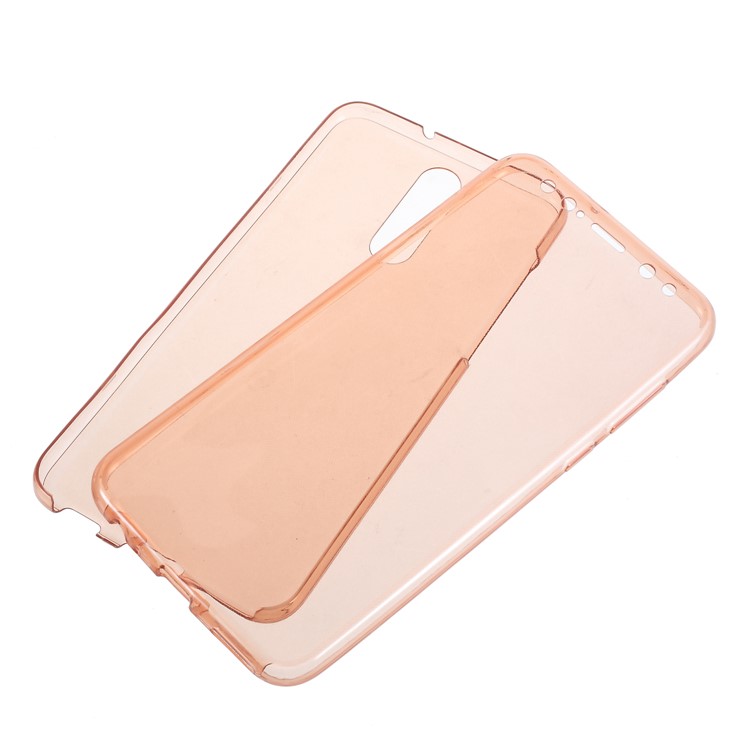 Clear Touchable 2-Piece All-wrapped TPU Cover for Huawei Mate 10 Lite/nova 2i/Maimang 6/Honor 9i (India) - Pink-1