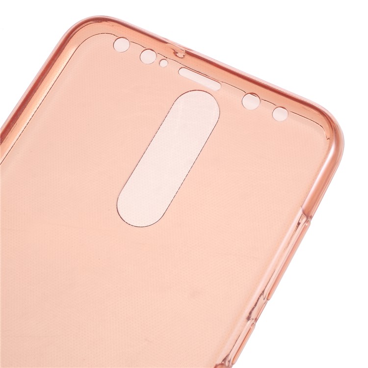 Clear Touchable 2-Piece All-wrapped TPU Cover for Huawei Mate 10 Lite/nova 2i/Maimang 6/Honor 9i (India) - Pink-4