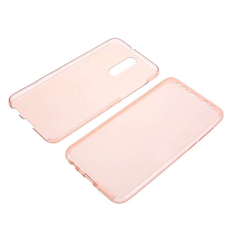 Clear Touchable 2-Piece All-wrapped TPU Cover for Huawei Mate 10 Lite/nova 2i/Maimang 6/Honor 9i (India) - Pink-6