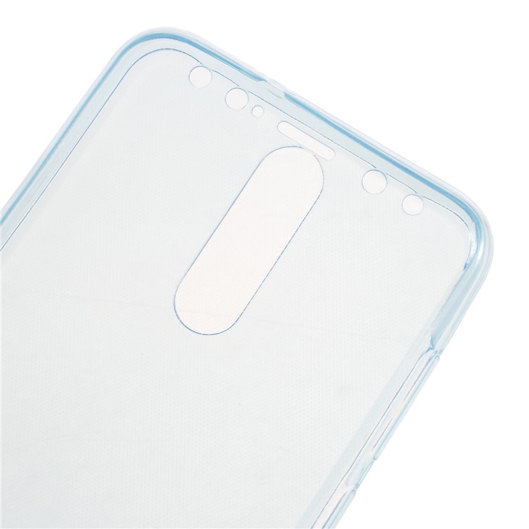 Clear Touchable 2-Piece All-wrapped TPU Flexible Case for Huawei Mate 10 Lite/nova 2i/Maimang 6/Honor 9i (India) - Blue-3