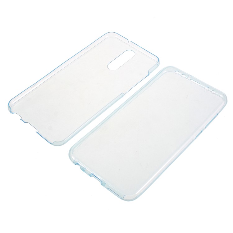 Clear Touchable 2-Piece All-wrapped TPU Flexible Case for Huawei Mate 10 Lite/nova 2i/Maimang 6/Honor 9i (India) - Blue-5