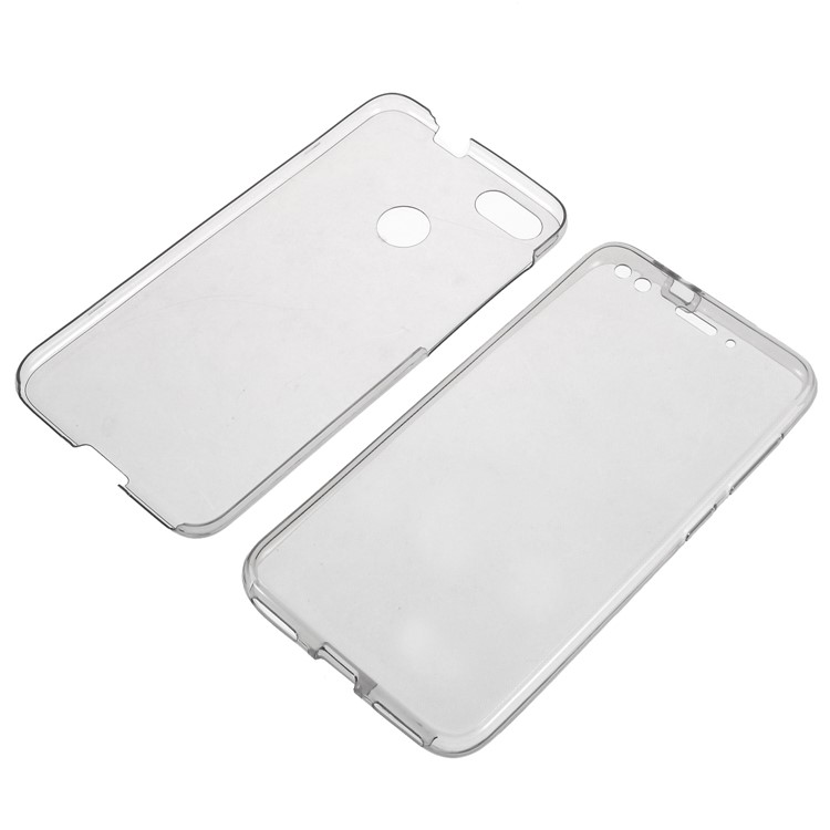 2-in-1 Front + Back Touchable TPU Case for Huawei P9 lite mini/Y6 Pro (2017)/ Enjoy 7 - Grey-5