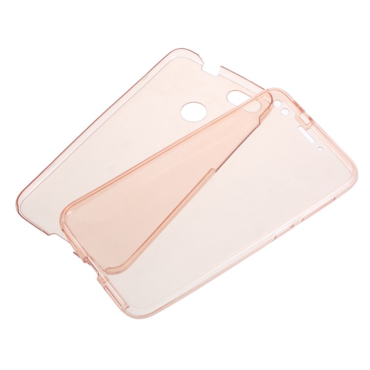 2-in-1 Front + Back Touchable TPU Phone Case for Huawei P9 lite mini/Y6 Pro (2017)/ Enjoy 7 - Pink-1