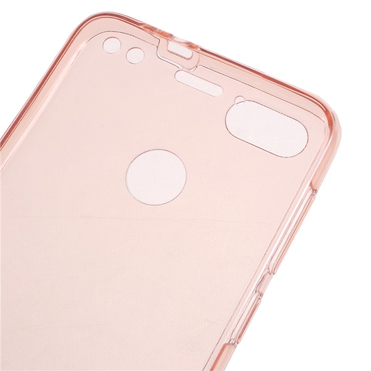 2-in-1 Front + Back Touchable TPU Phone Case for Huawei P9 lite mini/Y6 Pro (2017)/ Enjoy 7 - Pink-3