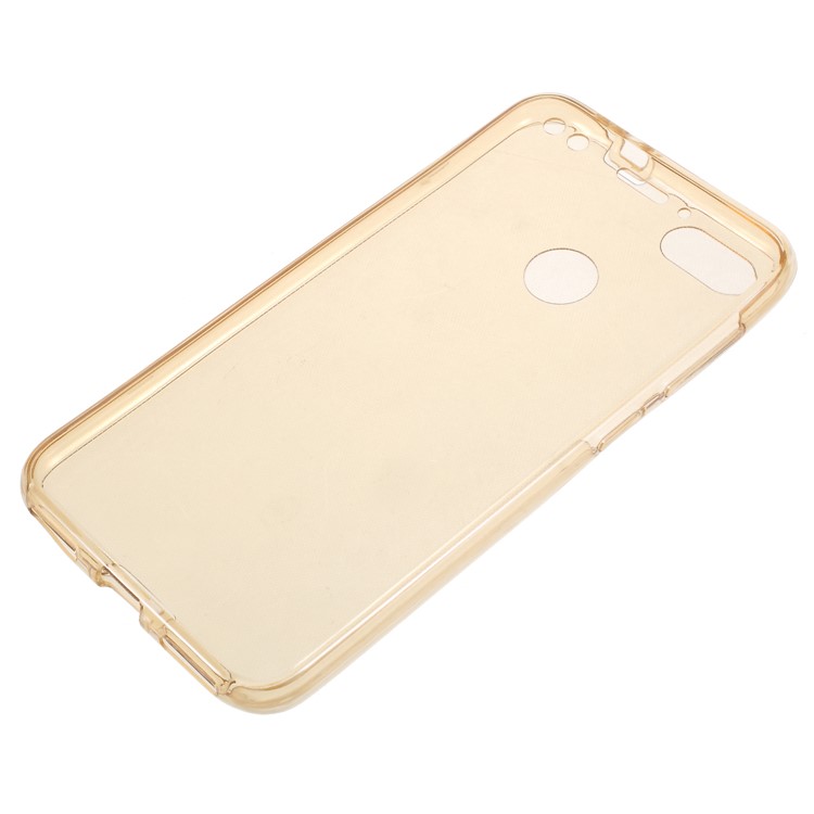 2-in-1 Front + Back Touchable TPU Phone Cover for Huawei P9 lite mini/Y6 Pro (2017)/ Enjoy 7 - Gold-2