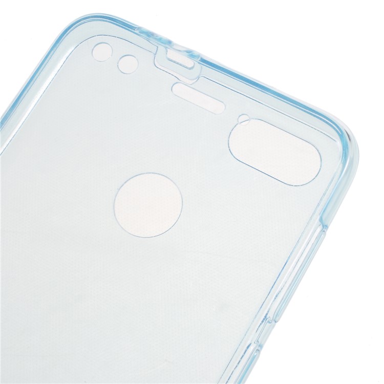 2-in-1 Front + Back Touchable TPU Mobile Casing for Huawei P9 lite mini/Y6 Pro (2017)/ Enjoy 7 - Blue-3