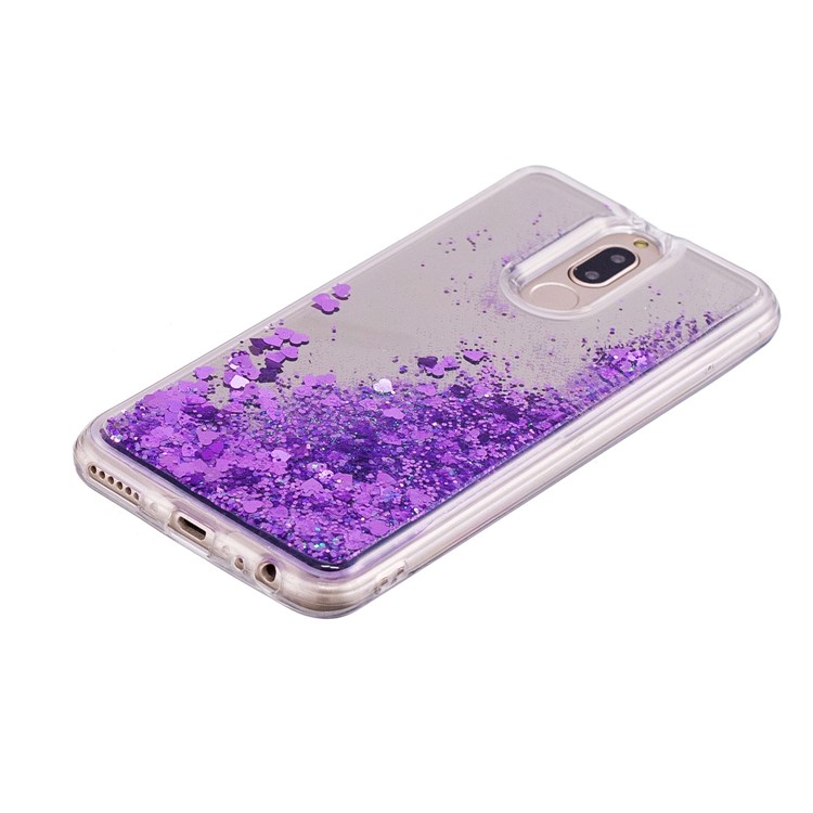 Glitter Floating Quicksand Mirror Surface TPU Case for Huawei Mate 10 Lite / Maimang 6 / nova 2i / Honor 9i (India) - Purple-3