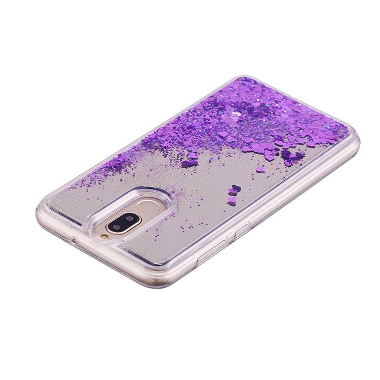 Glitter Floating Quicksand Mirror Surface TPU Case for Huawei Mate 10 Lite / Maimang 6 / nova 2i / Honor 9i (India) - Purple-4