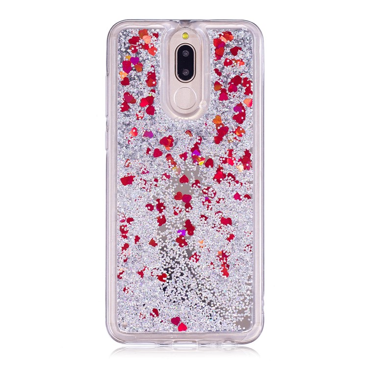 Glitter Floating Quicksand Mirror Surface TPU Gel Cover for Huawei Mate 10 Lite / nova 2i - Silver-2