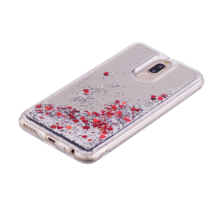 Glitter Floating Quicksand Mirror Surface TPU Gel Cover for Huawei Mate 10 Lite / nova 2i - Silver-3