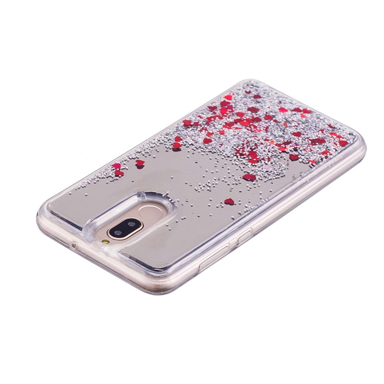 Glitter Floating Quicksand Mirror Surface TPU Gel Cover for Huawei Mate 10 Lite / nova 2i - Silver-4