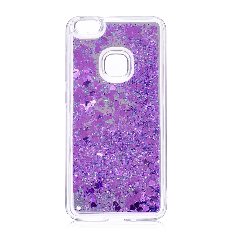 For Huawei P10 Lite Glitter Moving Quicksand Mirror Surface TPU Cell Phone Case - Purple-2