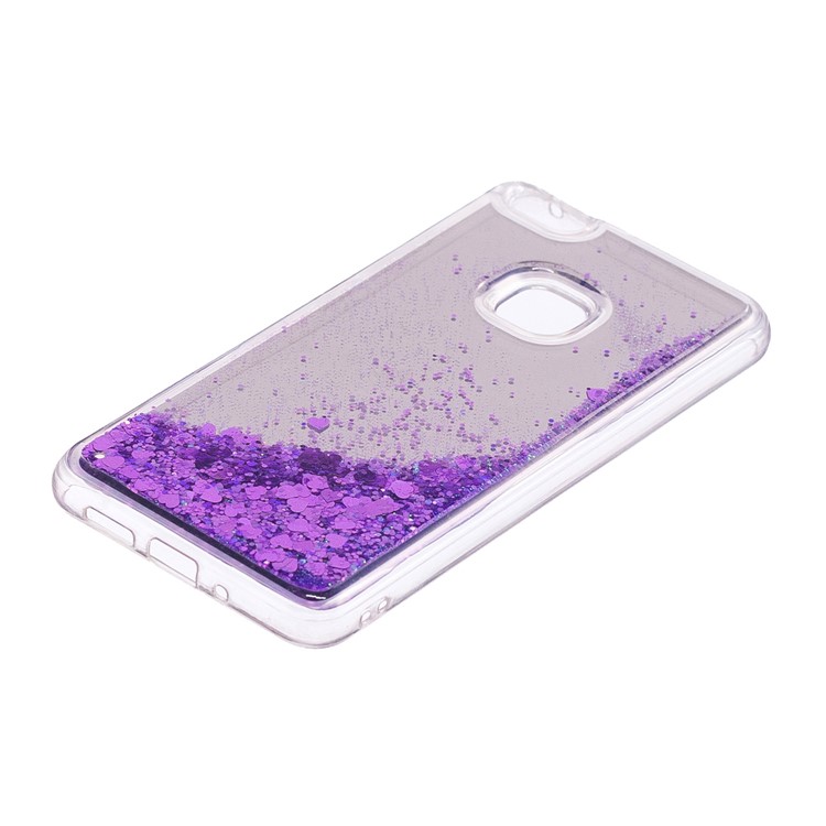 For Huawei P10 Lite Glitter Moving Quicksand Mirror Surface TPU Cell Phone Case - Purple-3