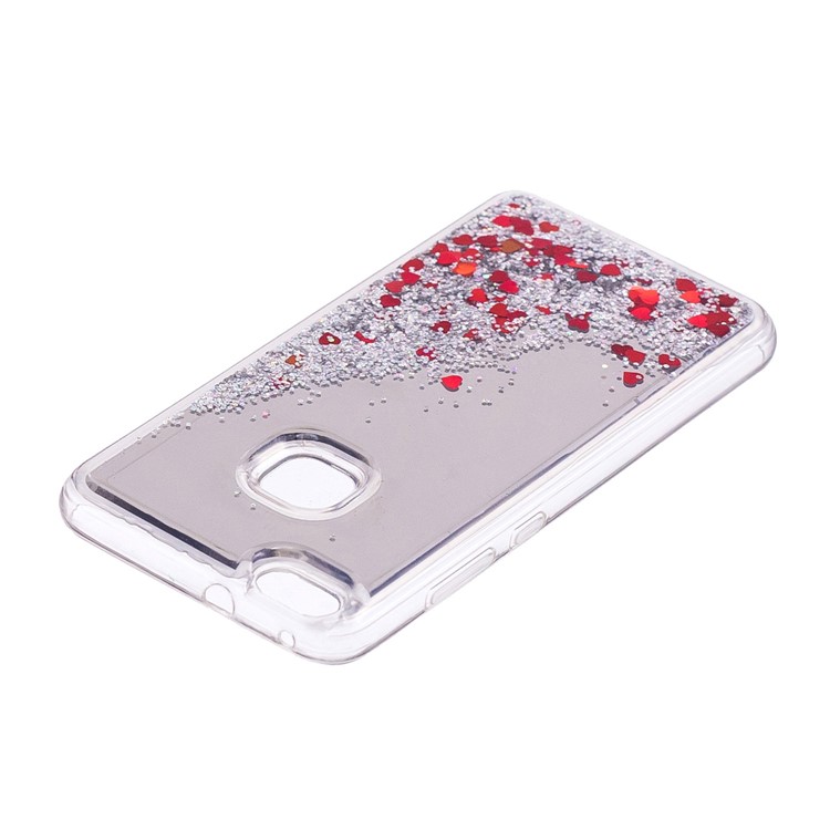 For Huawei P10 Lite Glitter Moving Quicksand Mirror Surface TPU Mobile Cover - Silver-4