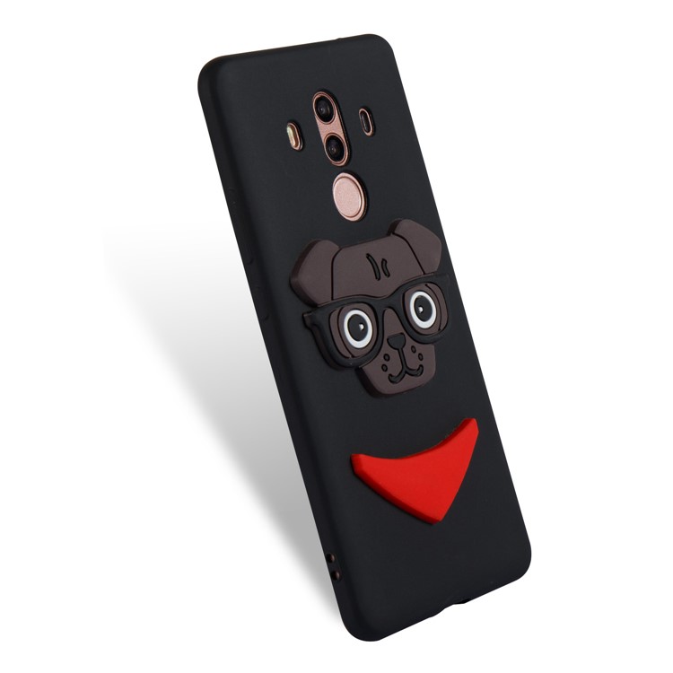 Cute 3D Puppy TPU Soft Phone Case for Huawei Mate 10 Pro - Black-6