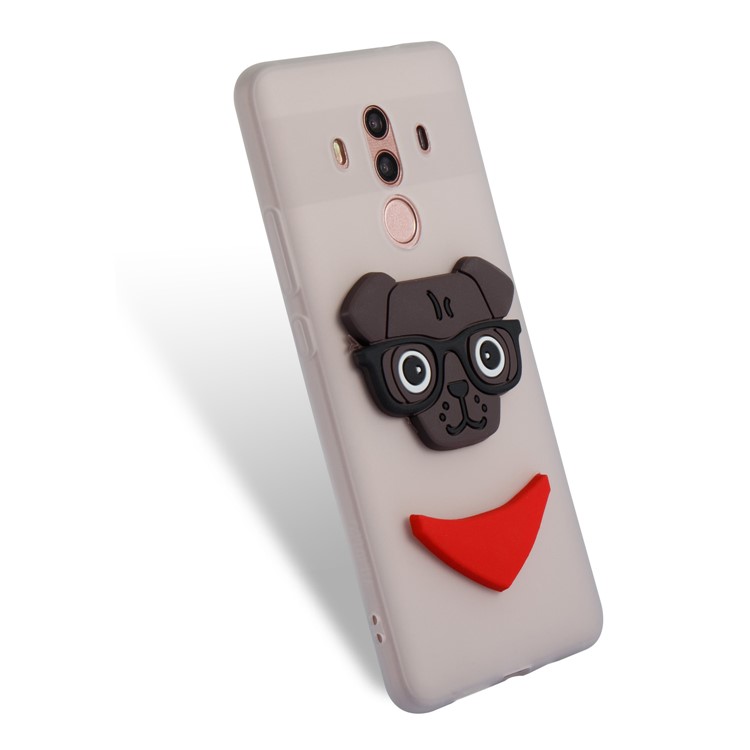 Cute 3D Puppy TPU Soft Phone Cover for Huawei Mate 10 Pro - White-6