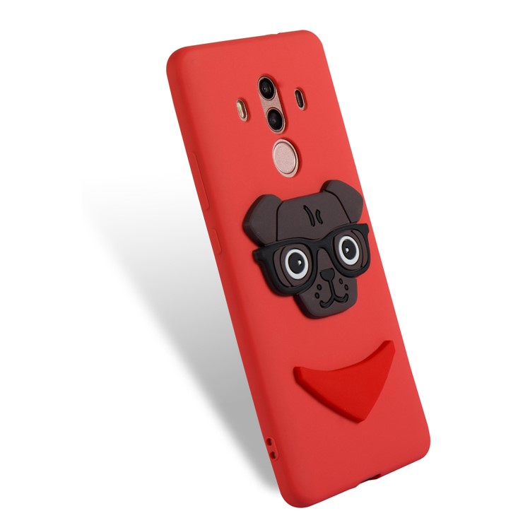 Cute 3D Puppy TPU Soft Phone Shell for Huawei Mate 10 Pro - Red-6