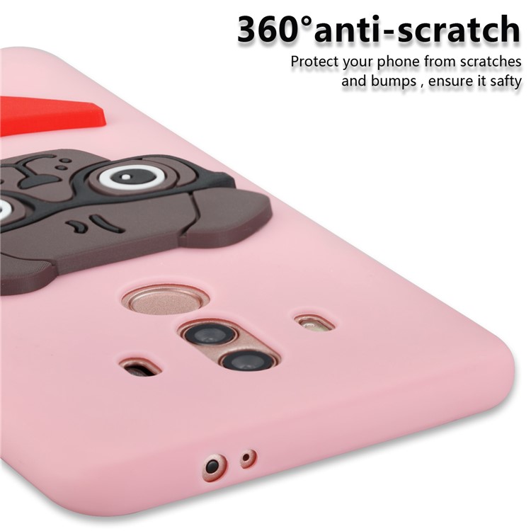Cute 3D Puppy TPU Soft Phone Casing for Huawei Mate 10 Pro - Pink-2