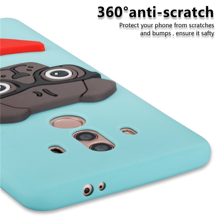 Cute 3D Puppy TPU Soft Mobile Phone Case for Huawei Mate 10 Pro - Baby Blue-2