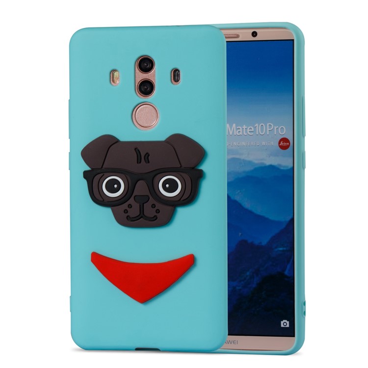 Cute 3D Puppy TPU Soft Mobile Phone Case for Huawei Mate 10 Pro - Baby Blue-5
