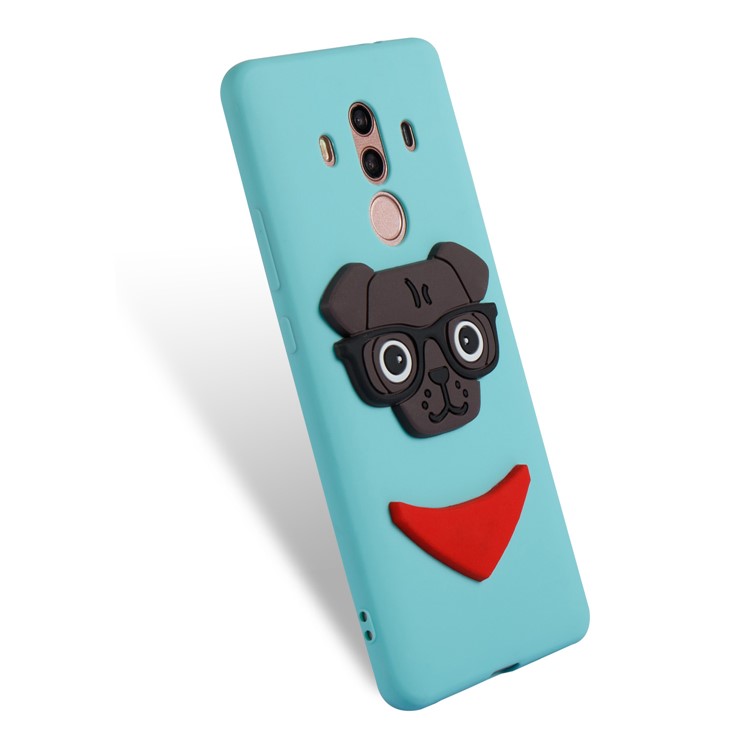 Cute 3D Puppy TPU Soft Mobile Phone Case for Huawei Mate 10 Pro - Baby Blue-6